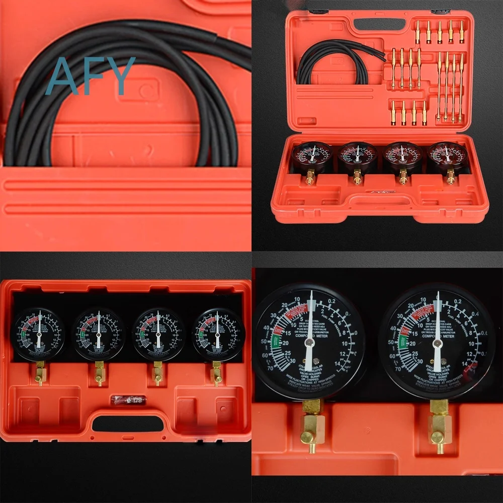 Motorcycle Carburetor Synchronizer for 4 Cylinder Engine Vacuum Balance Meter Suction Tester Tuning Tool for Inline Four