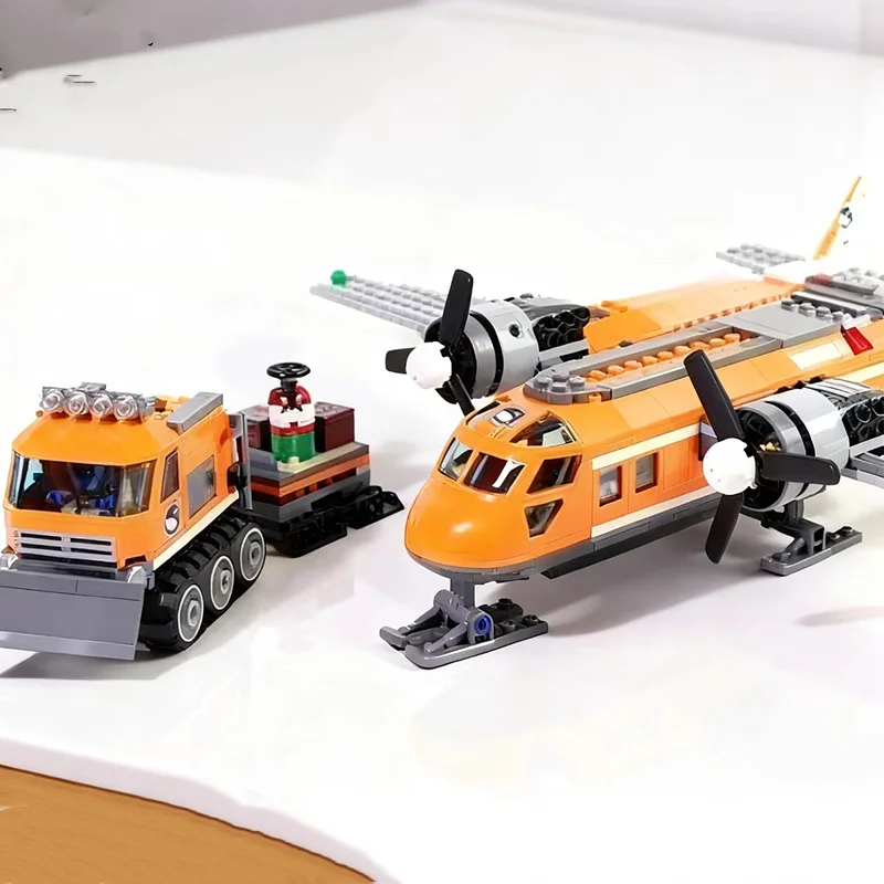 

Третья вечеринка, совместимые наборы MOC, серия City, арктические поставки, транспортные самолеты, строительные блоки, детский подарок, сборная игрушка