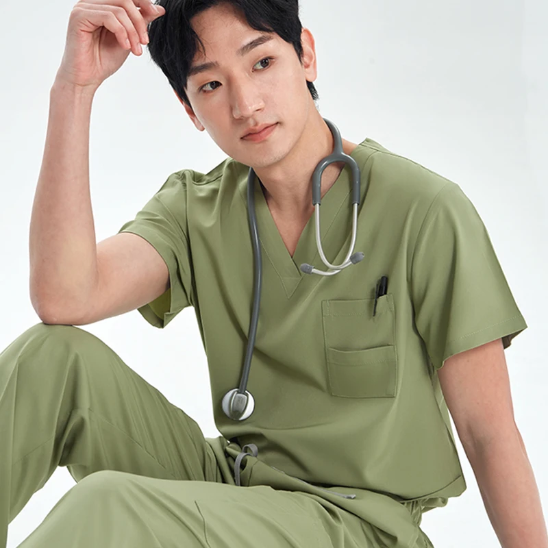 Quick-Dry UNISEX Scrubs Uniform Sets Medical Hospital Dental Clinic Surgical Doctor Nurse Beauty Salon Workwear Outfit S23