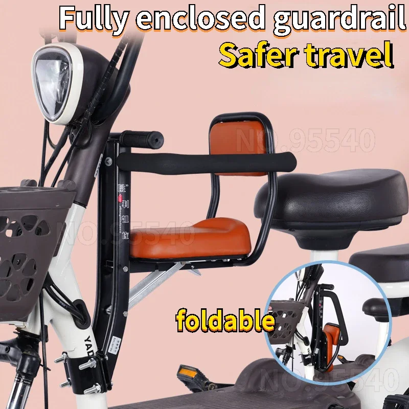 New Electric Bicycle Child Front Seat Baby Safety Seat Foldable Seat Motorcycle Accessories Electric 1-8 age Moto accessories