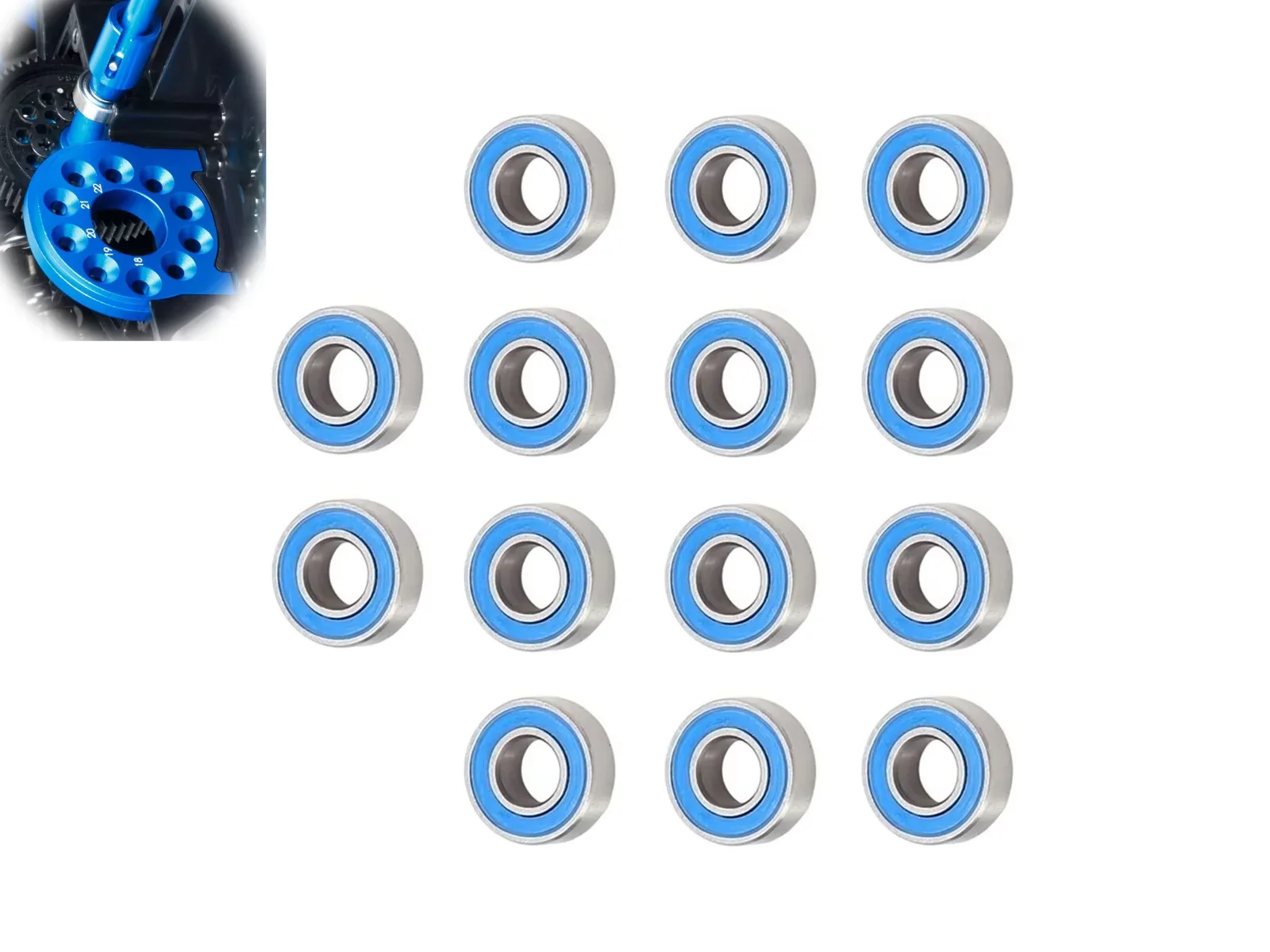 14Pcs Sealed Bearing Kit for Tamiya DT-02 DT-03 DT02 DT03 RC Car Upgrade Parts Accessories