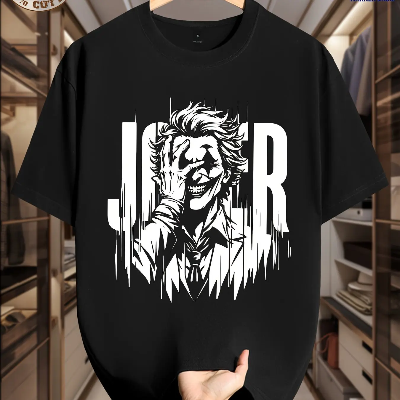Classic Joker Movie Art Printed Graphic Summer Casual Tee Men Women Adults Children Boy Gril Kids Parent Child Cotton T shirt