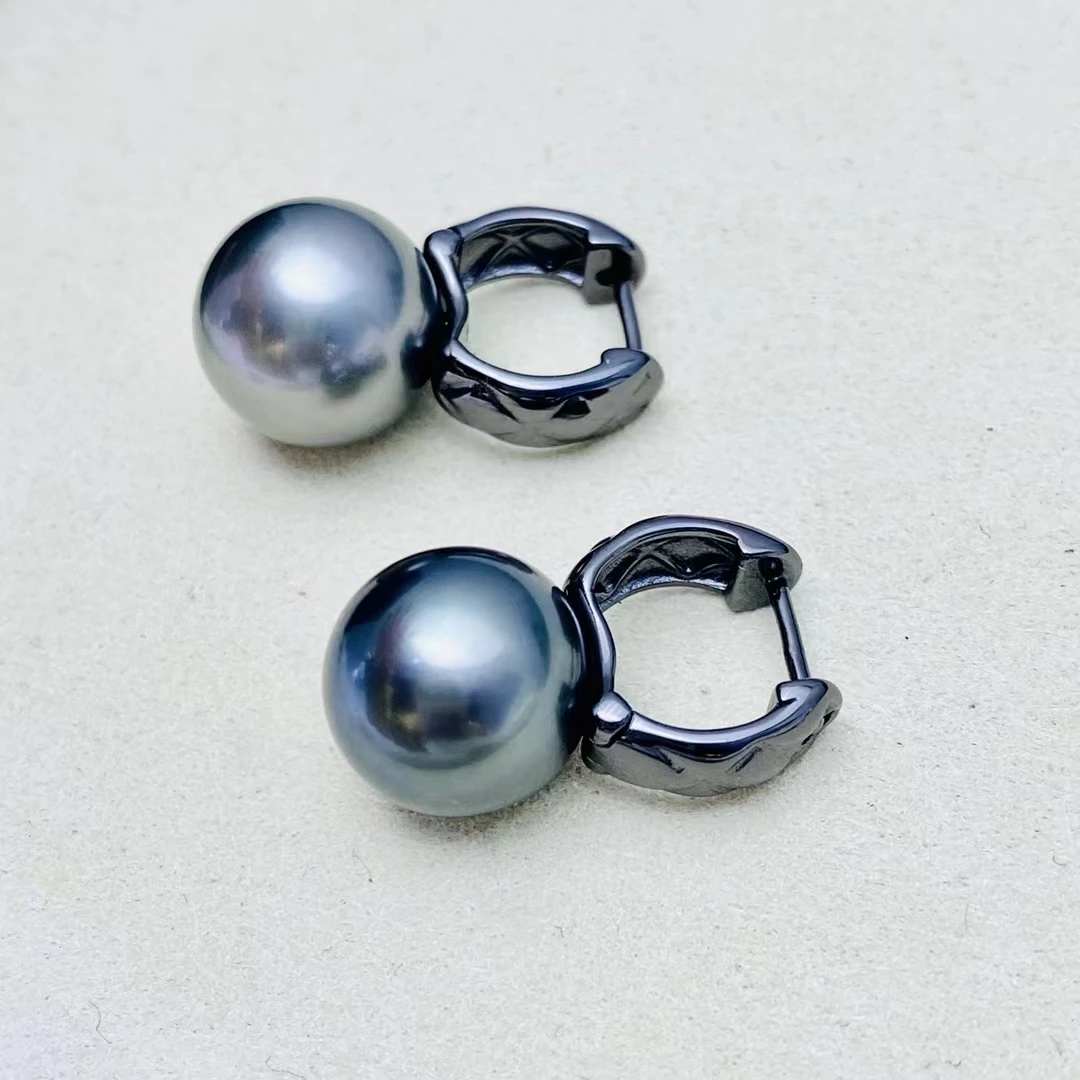 Wholesale 925 Sterling Silver Earrings Mount Findings Settings Base Mounting Parts Accessory for 11-12mm Pearls