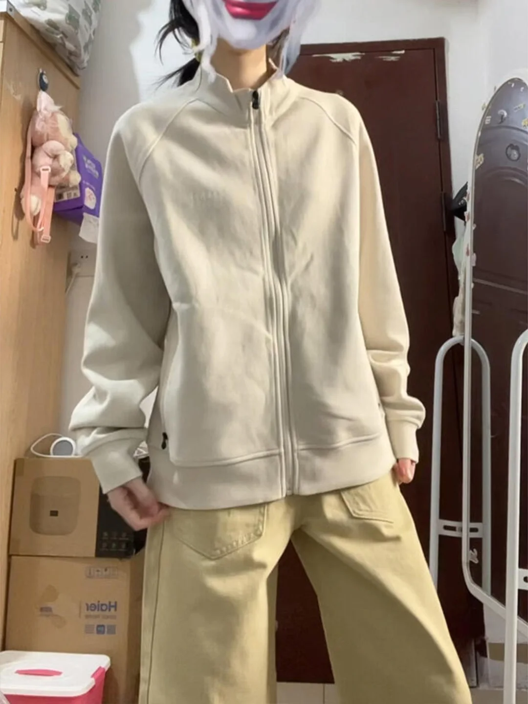 

Thickened Fleece Stand Collar Open Cardigan Long Sleeve Sweatshirt Women Autumn Winter New Loose Lazy Versatile Slimming Casu...