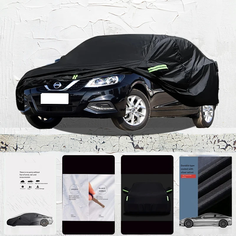 

For-Nissan-Tiida-Anti-UV-Sun-Shade-Rain-Snow-Resistant-Dustproof-Black-cover-Car-umbrella-Full