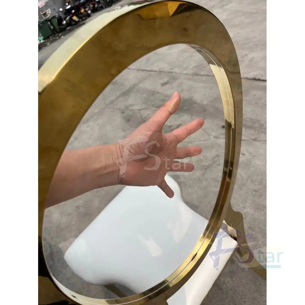 Factory Price Stainless Golden Steel Luxury Banquet Wedding Stainless Steel Event Dining Chair
