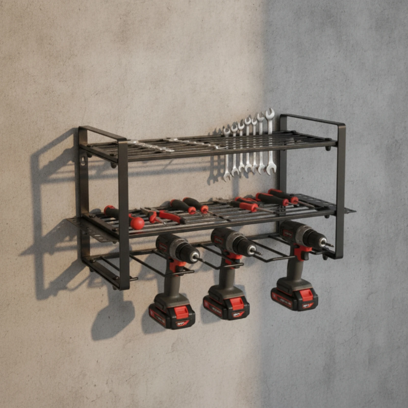 壁掛け式電動工具オーガナイザー 3段式電動工具オーガナイザー - Power Tools Rack のレビューと価格