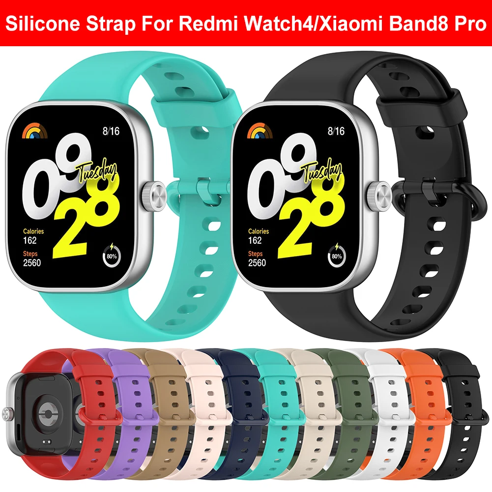 Pasek silikonowy do zegarka Redmi Watch 4 Wymiana bransoletki Correa do inteligentnego zegarka Xiaomi Band 8 Pro Pasek do zegarka Akcesoria sportowe