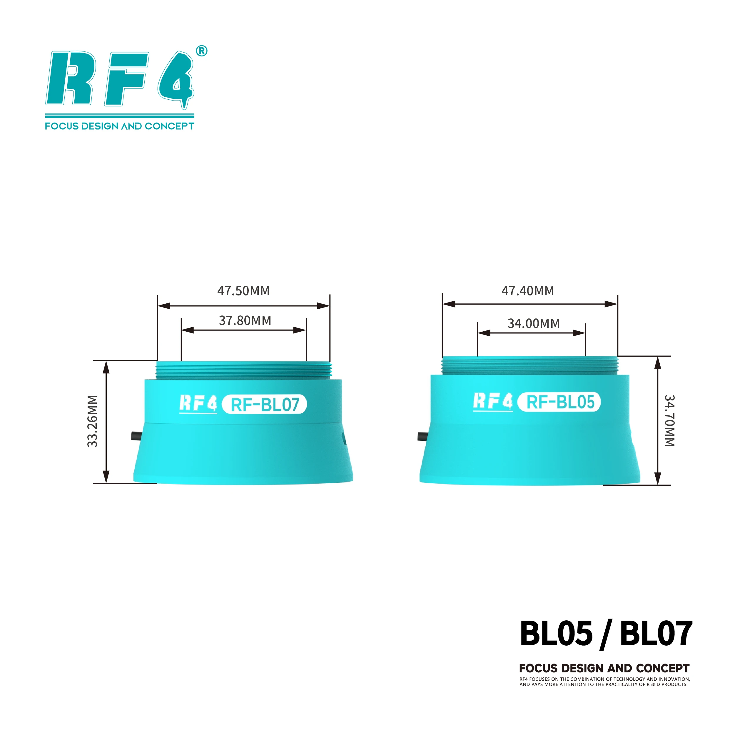 RF4 BL05/BL07 0.5X/0.7X Illumination Objective Integrated Auxiliary Objectives  for Motherboard Repair Inspection Objective Tool