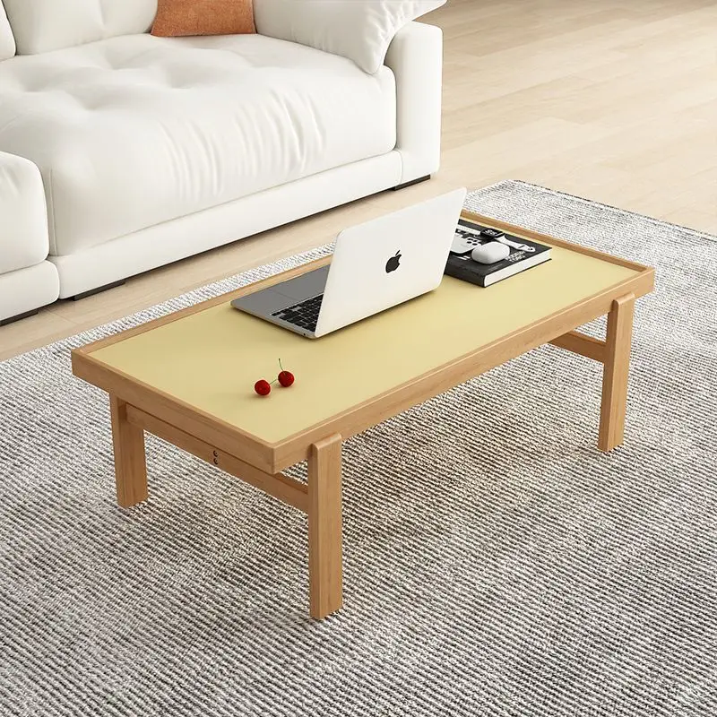 Bauhaus Small Apartment Rectangular Coffee Table Living Room Balcony Tatami Solid Wood Medieval Style Small Tea Table