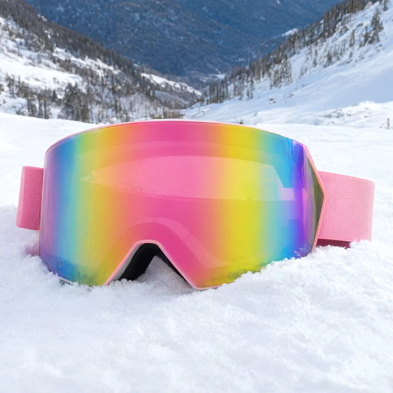 OTG Ski Goggles for Myopia Glasses Wearers TPU Frame 3-Layer Foam Comfortable Snowboarding Goggles Anti-Fog UV Protection