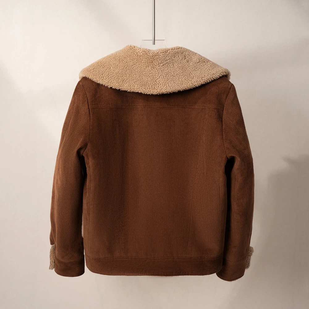 High Quality Lining Plush Women Winter Jacket Y2k Windproof Collar Thickened Warm Temperament Commuter Jacket 2025 Autumn New