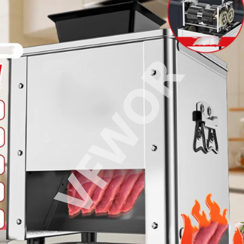 New Small Commercial Home Use Automatic Portable Fresh Meat Fruit Vegetable Slicer