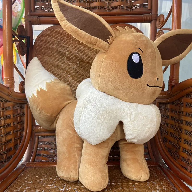 Original Pokemon Eevee Giant Plush Toy Soft Stuffed Pillow Doll 50cm High Quality Birthday Gift For Children