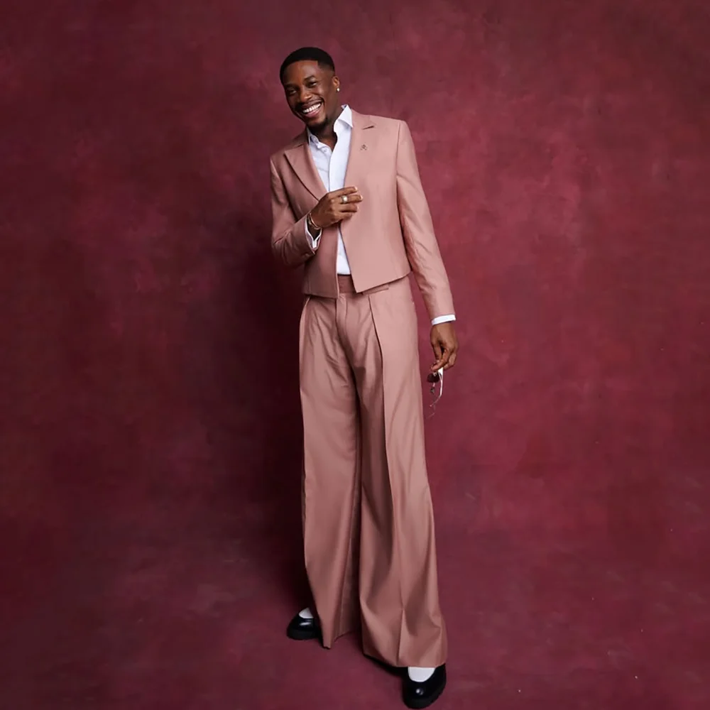 New Men's Suits Leisure Business 2 Piece Jacket Pants Sets High Quality Fashion Trousers Office Commute Chic Male Outfits