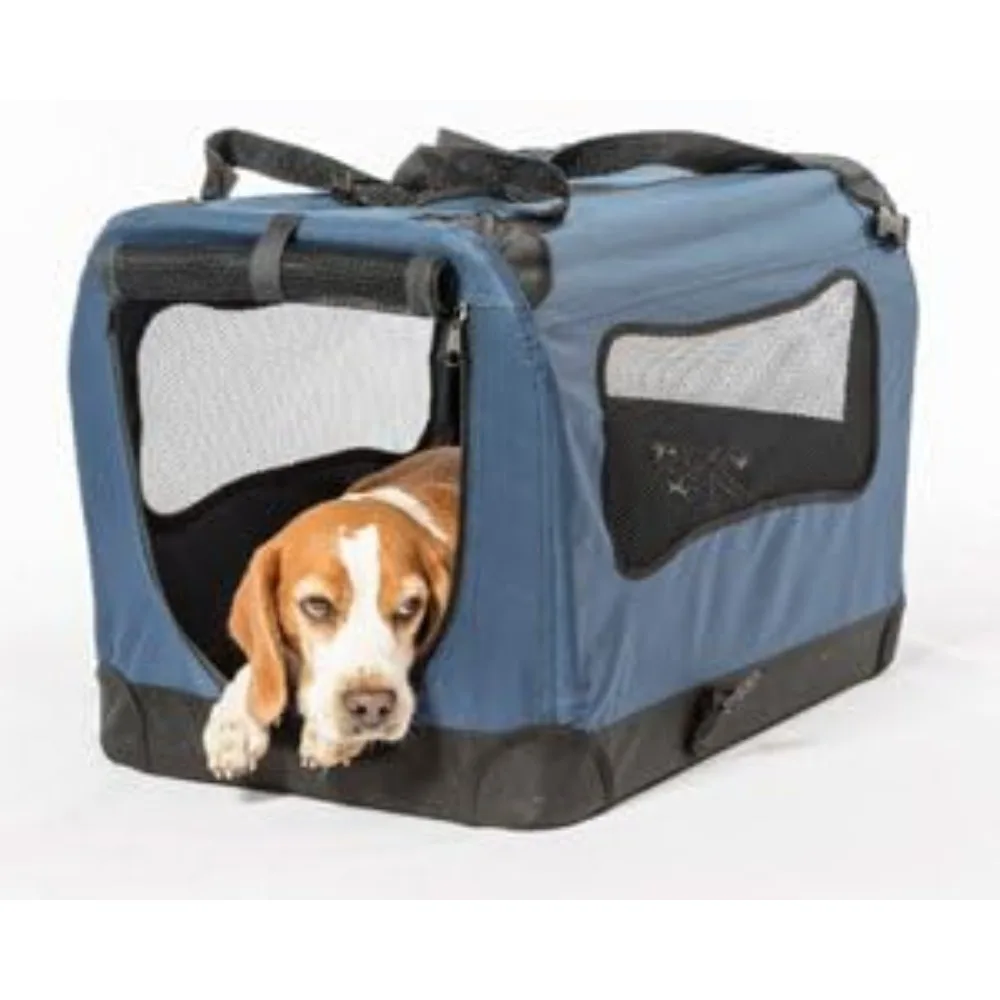 

Foldable Dog Crate - Soft, Easy to Fold & Carry Dog Crate for Indoor & Outdoor Use - Comfy Dog Home