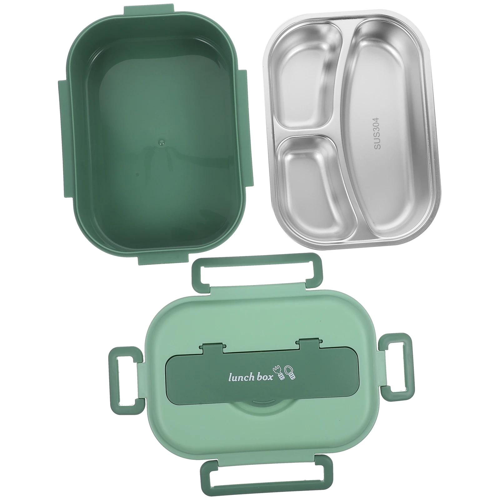 

Stainless Steel Bento Leakproof Lunch Container Portable Food Compartment Storage Unbreakable Meal Box for Kids Lightweight