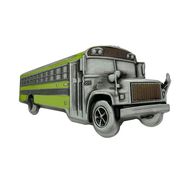 Zinc alloy school bus belt buckle for trucks with western style design