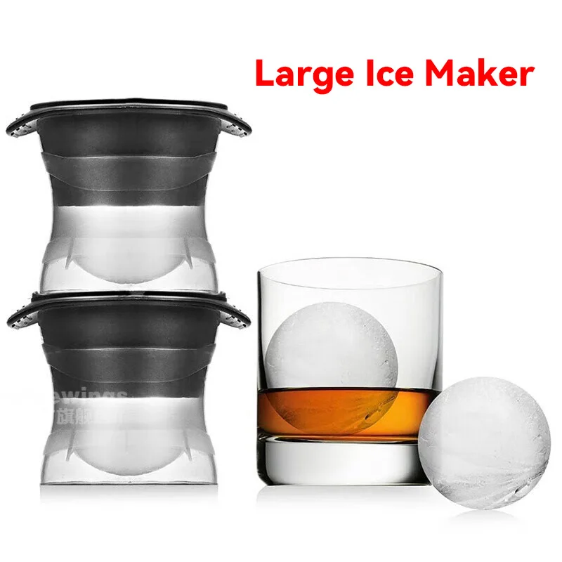 

1Pcs Big Size Ice Ball Mold Round Cube Maker Silicone Ice Mold Whiskey Ice Tray
