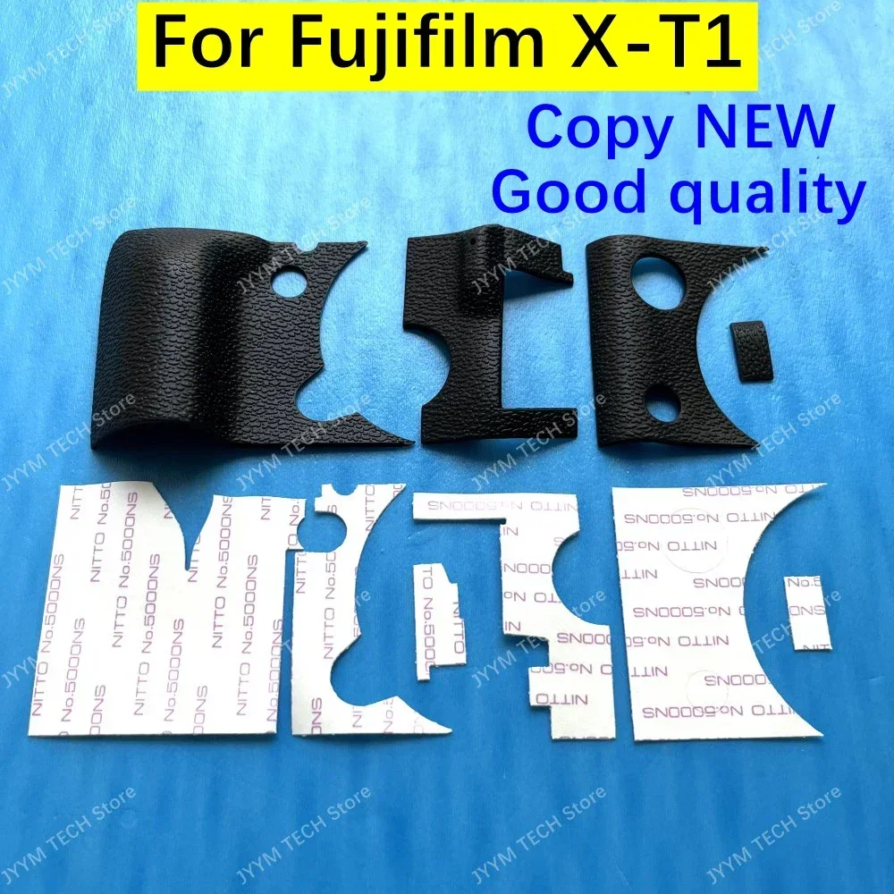 (Set dari 4 buah) Salin baru untuk Fujifilm FUJI X-T1 XT1 pegangan karet bodi + jempol belakang + penutup karet sisi depan suku cadang kamera