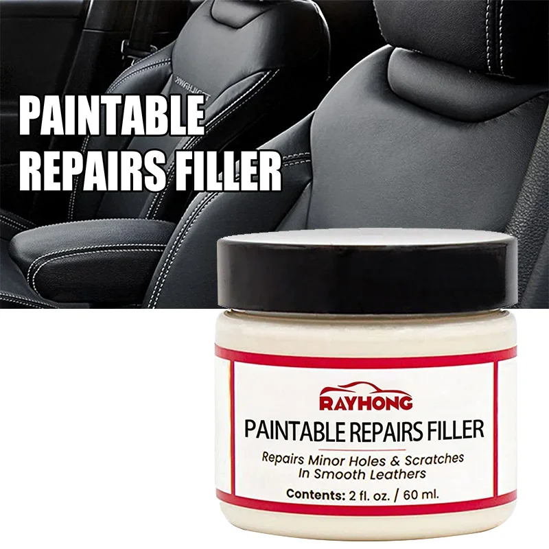 Leather Filler Repair  Filling Paste 60ml Natural Compound Leather Restoration Cream For Tears Crack Burns Holes Filler
