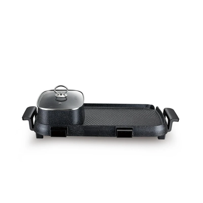 

Shabu-roasted one piece baking pan, household, alloy, less lampblack party, hot pot integrated