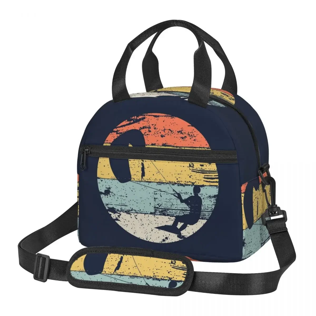 Kite Boarding Kiteboarder Look Gif Insulated Lunch Bag for Women Children Portable Food Boxes Thermal Lunch Box Tote