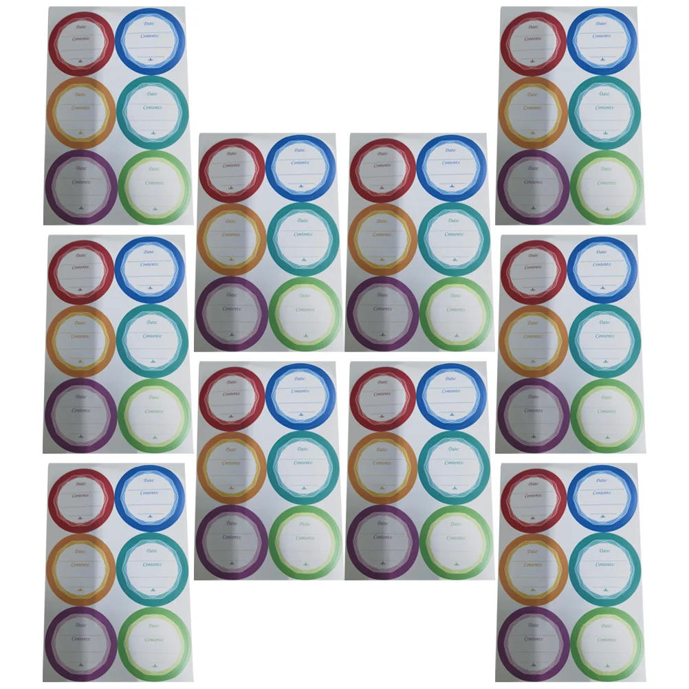 60pcs Waterproof Date Labels Multi-Function Food Label Stickers For Kitchen Office Freezer Bottle Supplies Blank Handwriting