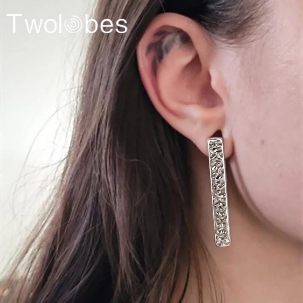Twobobes 2pcs Vintage Ohr gewichte Kleiderbügel Edelstahl Körper Piercing Schmuck Messgeräte Tunnel