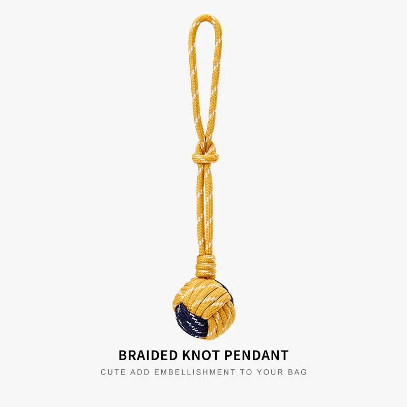 Bag charm hand-woven rope ball bag decoration keychain exquisite and high-end women's bag pendant,DIY bag accessories