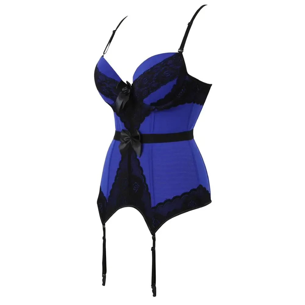 Women Corset and Bustier Cupped Corsets Suspenders Bustiers Sexy Bodyshapers Bow Korsett Shapewear Women Party Night Costume