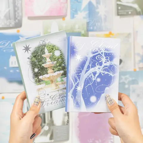 192개 클라우드 딥 드림 시리즈 귀여운 인스 레이저 골드 스크랩북 재료 장식용 종이 DIY 핸드메이드 미학 공예 종이