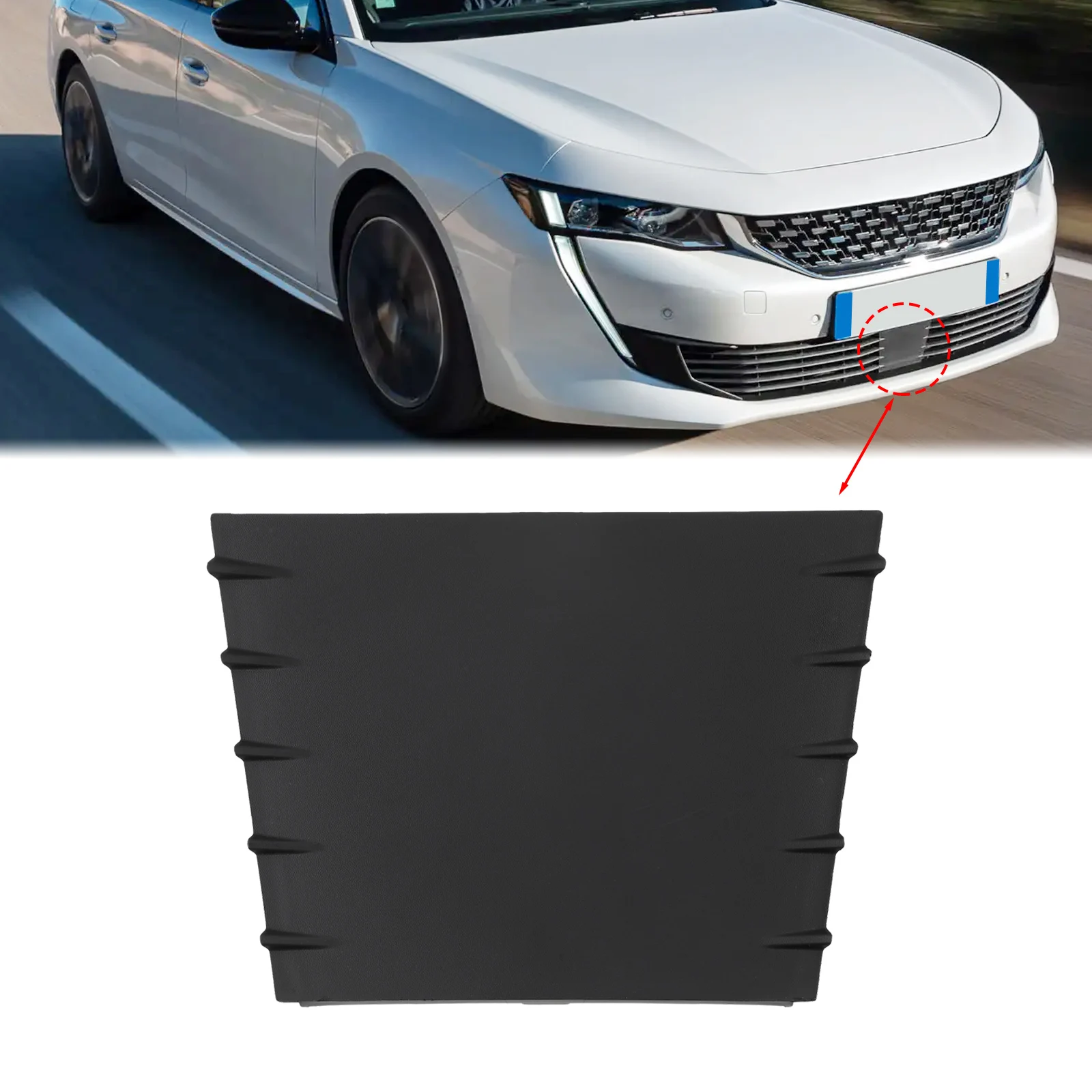 Front Bumper Grille Cover Plate For 508 R8 Direct Replacement Plastic Fit 98173363XT 9820927477 YL012453XT OE Compatible