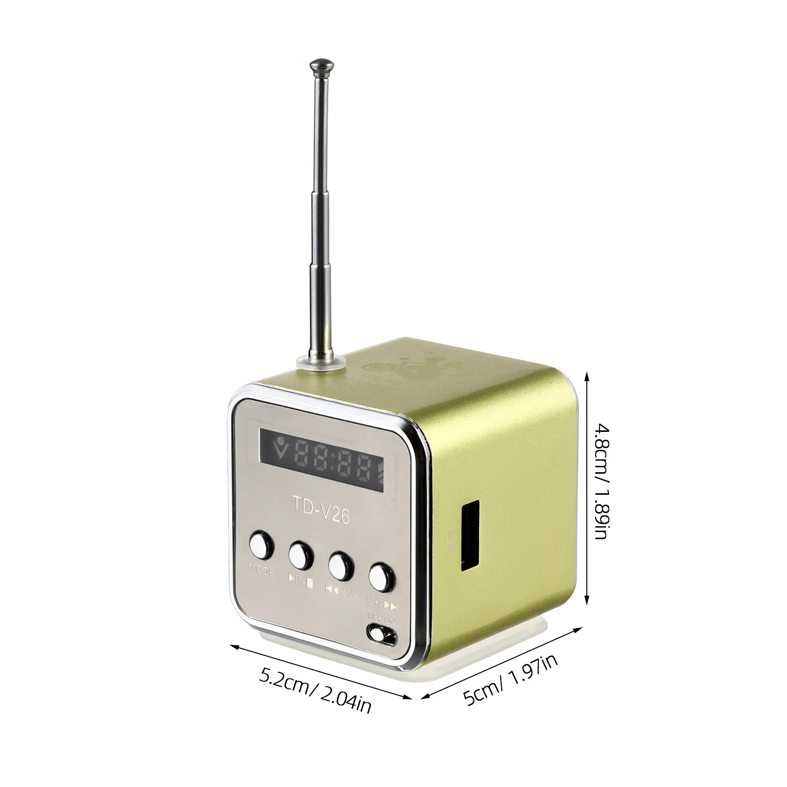 مكبر صوت رقمي صغير محمول، مشغل Mp3 Mp4، قرص USB صغير، راديو Fm، تصميم مدمج أخضر، صوت واضح #6