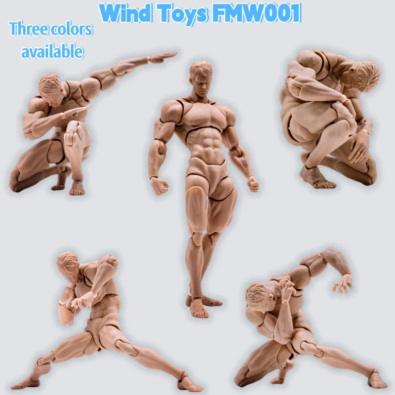 

In Stock Wind Toys FMW001 1/12 Scale Super Articulated Male Body Flexible Joint Soldier Action Figure DIY Model High Playability