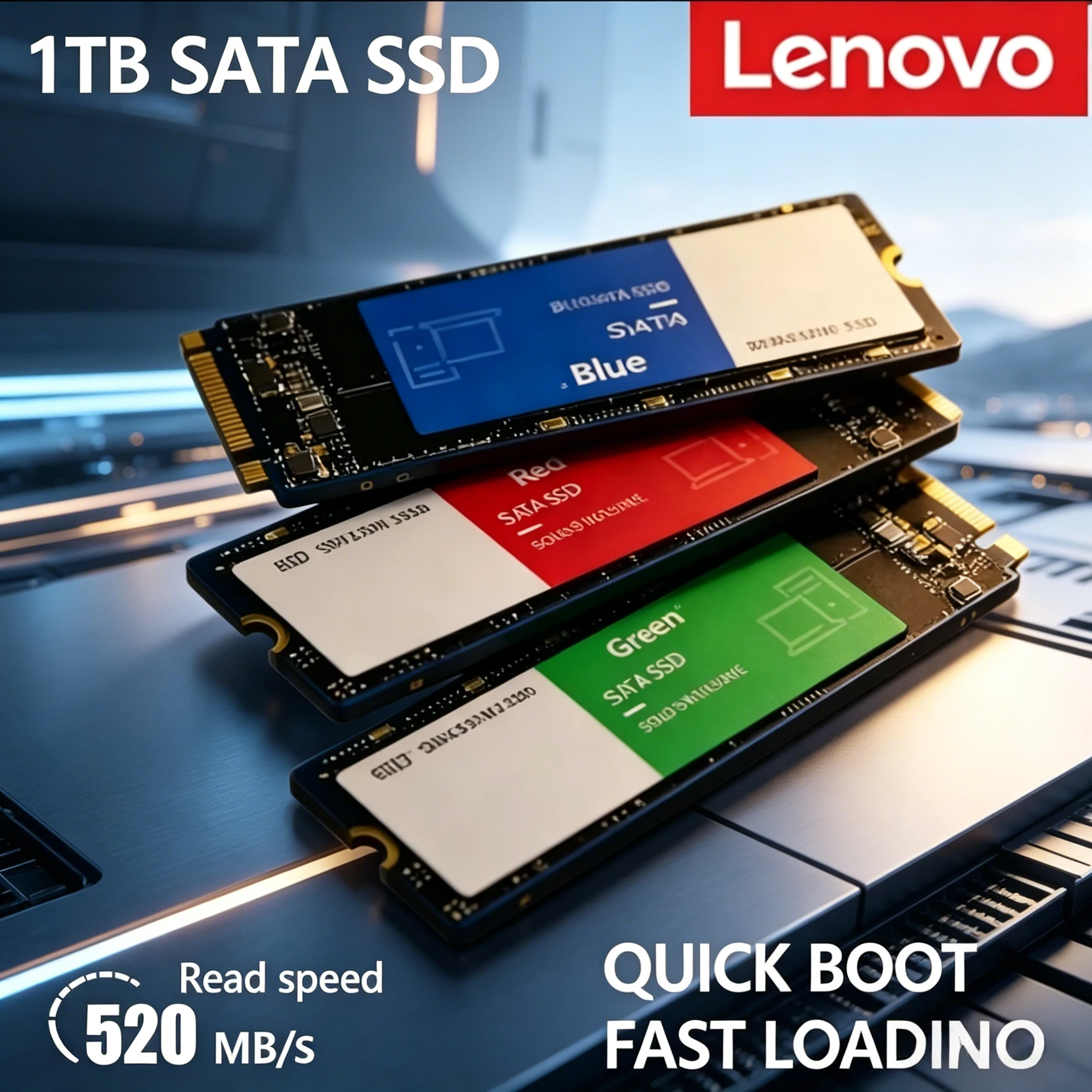 

Lenovo SATA 2280 M2 SSD New Solid State Drive High Speed Hard Drive 1TB 2TB High-Speed Internal Storage Upgrade