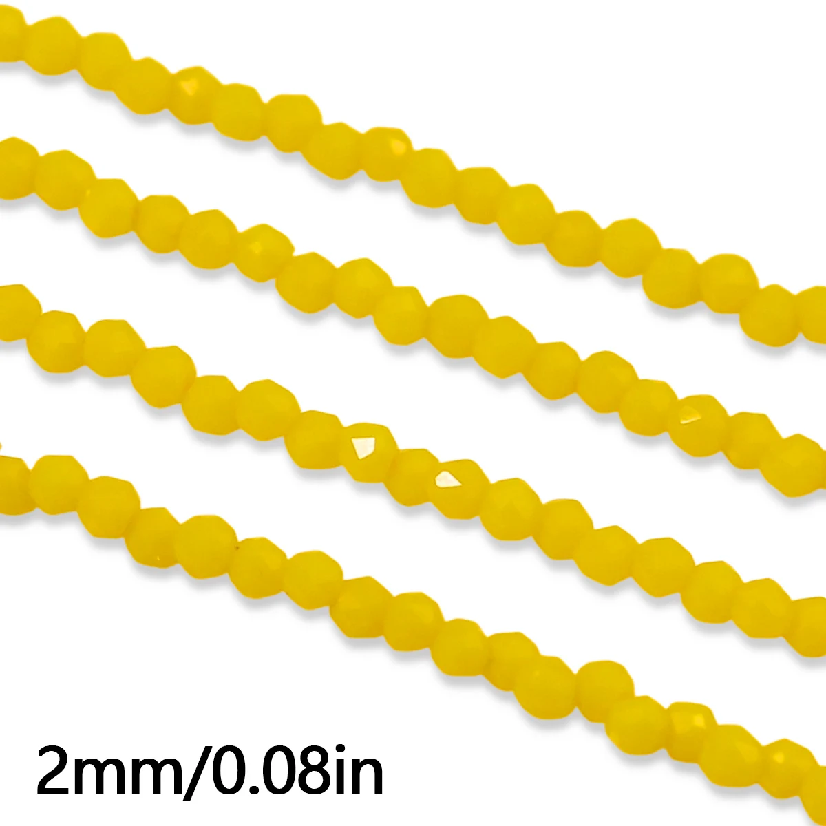 2mm 180pcs Glass Faceted Crystal Yellow Tones Spacer Loose Beads For Jewelry Bracelets Necklace Making DIY Accessories