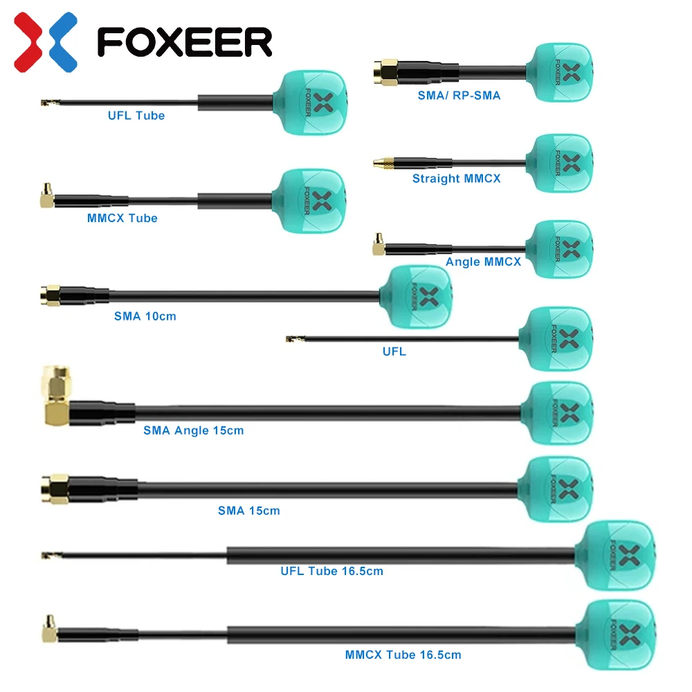 FOXEER FPV Antenna Lollipop 4 Plus 4+ 2pcs 5.8G 2.6dBi Omni Mini Antenna RHCP LHCP SMA RPSMA MMCX UFL for RC FPV Racing Drone