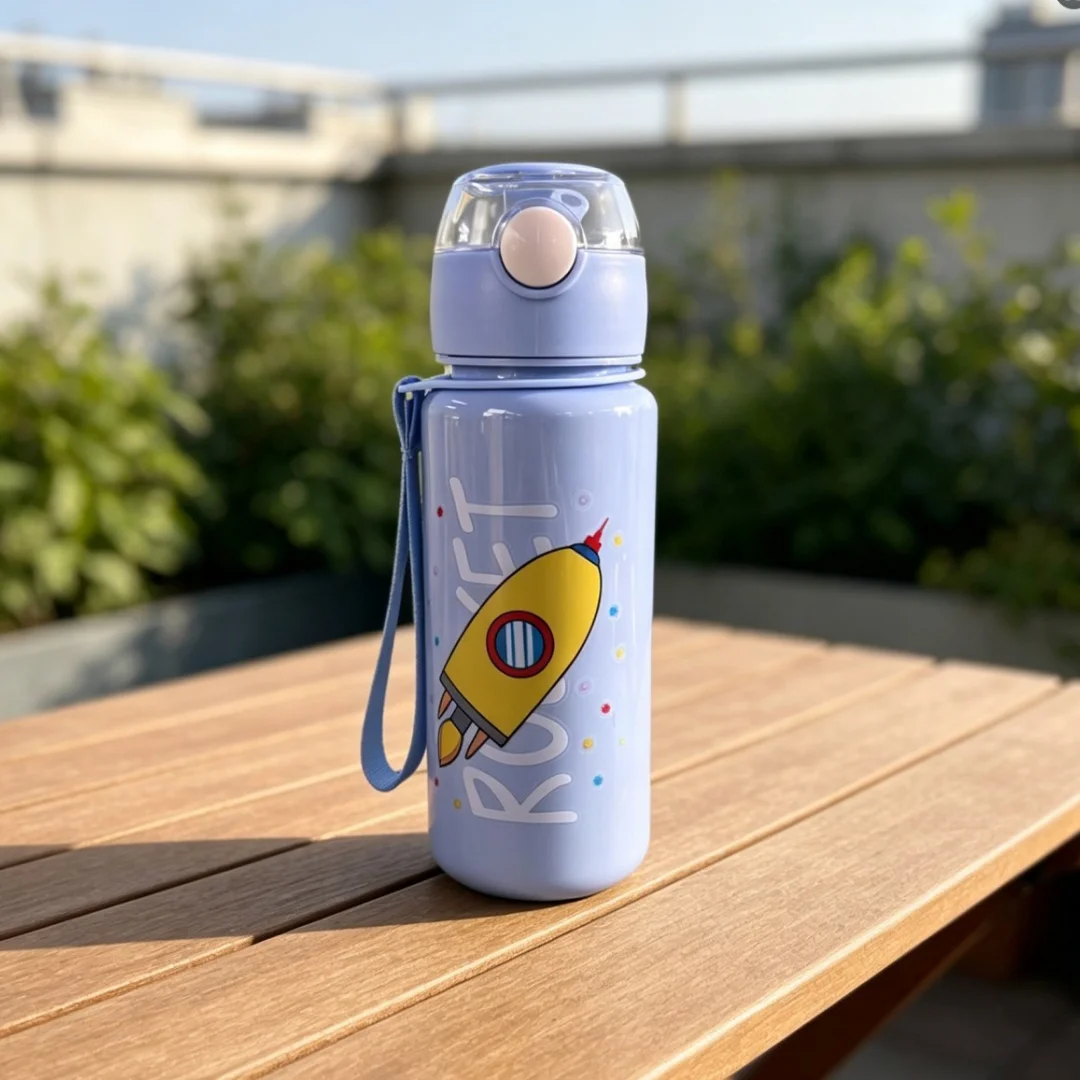 500ML 1PC Kids Water Sippy Cup Kids Water Bottle with Straw and Handle Portable Drinking Bottle Cup Children view 6