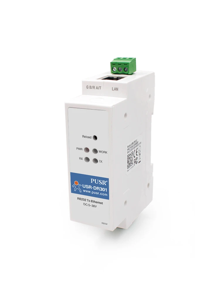 【Prezzo per 2 pezzi】 Convertitore industriale da RS232 a Ethernet PUSR da Modbus RTU a Modbus TCP USR-DR301
