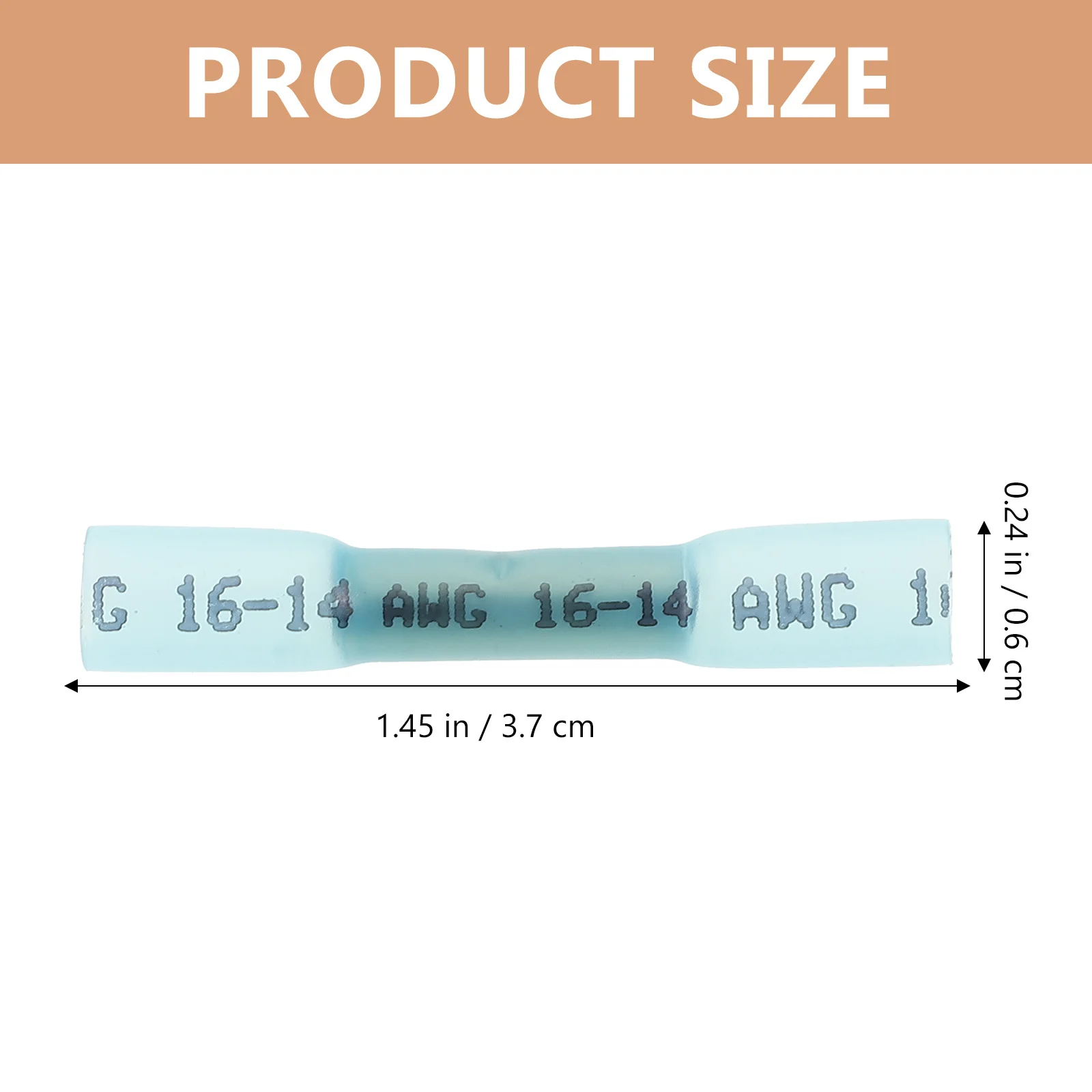 

200pcs Waterproof Inline Connectors Heat Shrink Butt Splice Crimp Terminals For Automotive Marine Electrical Insulated Wire
