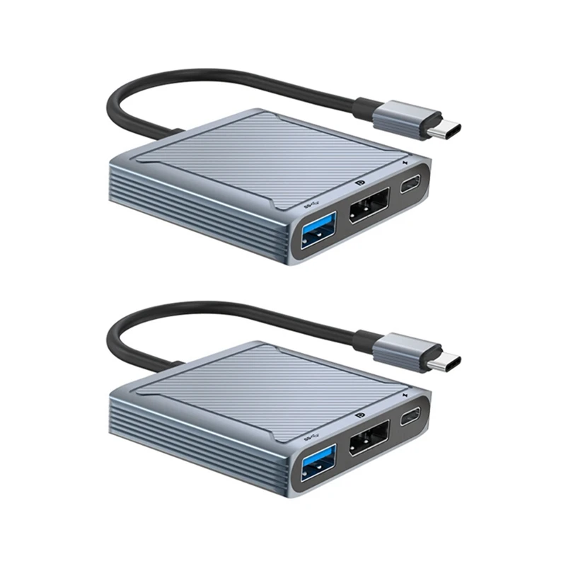 3 In1 Type C To DP Hub Adapter 8K 60Hz,PD 100W,USB 3.0 Seamless Connectivity Converter  For  Pro