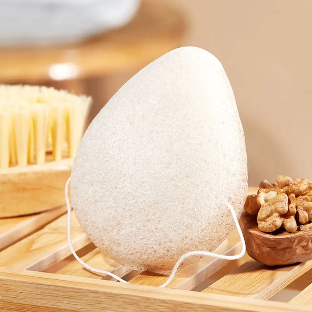 Water Drop Walnut Seeds Bath Sponge Double Side Women Face Deep Cleaning Pads Soft Reusable Exfoliating Sponge Cosmetic