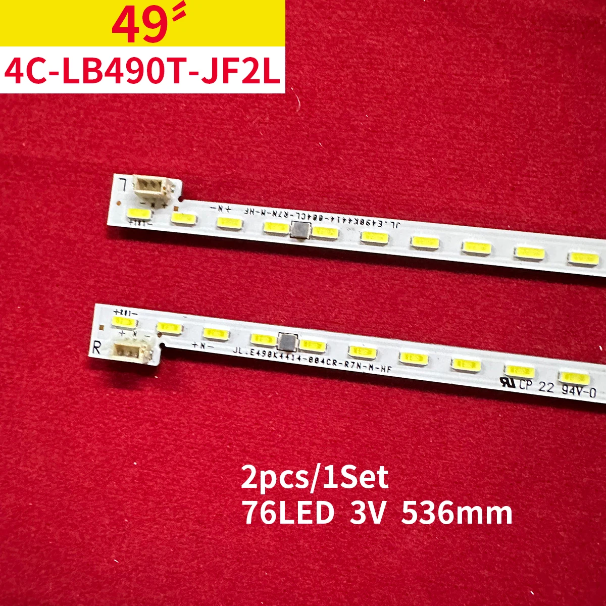 FOR 49 inch LETV L49XFCNN W49K Y49 Light bar 4C-LB490T-JF2L LVF490CSDX 4C-LB490T-JF2L 53.6cm 76LED