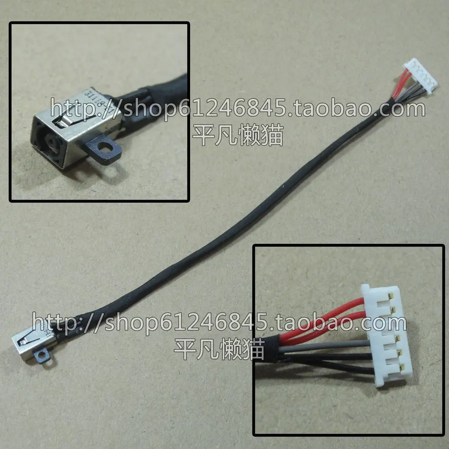 Conector de alimentación DC con cable para Dell Inspiron 3567 3459 Vostro 3565 P63F P47F, Cable flexible de DC-IN para ordenador portátil