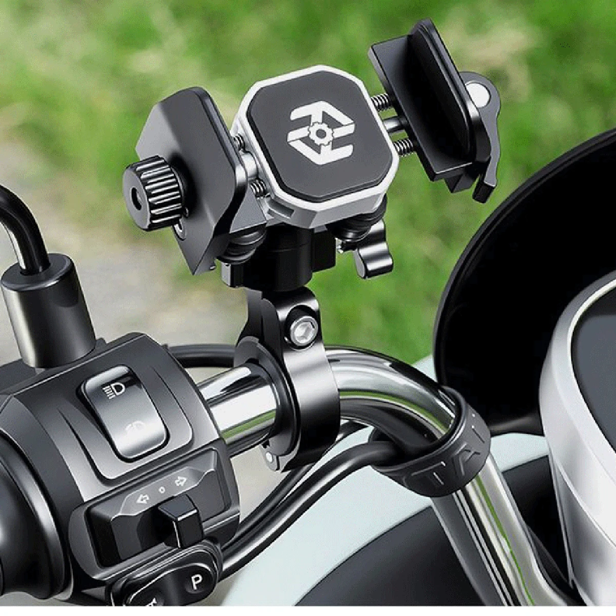 

Держатель для телефона на мотоцикл из алюминиевого сплава, универсальный, амортизирующий, для руля, навигационный кронштейн, поворотная регулируемая подставка