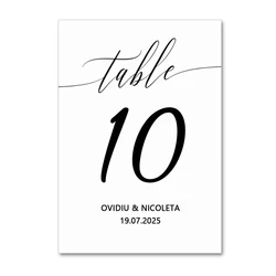 20/40pcs Custom Wedding Table Number, Personalized Table Number Cards for Wedding, Birthday Party Table Number Cards