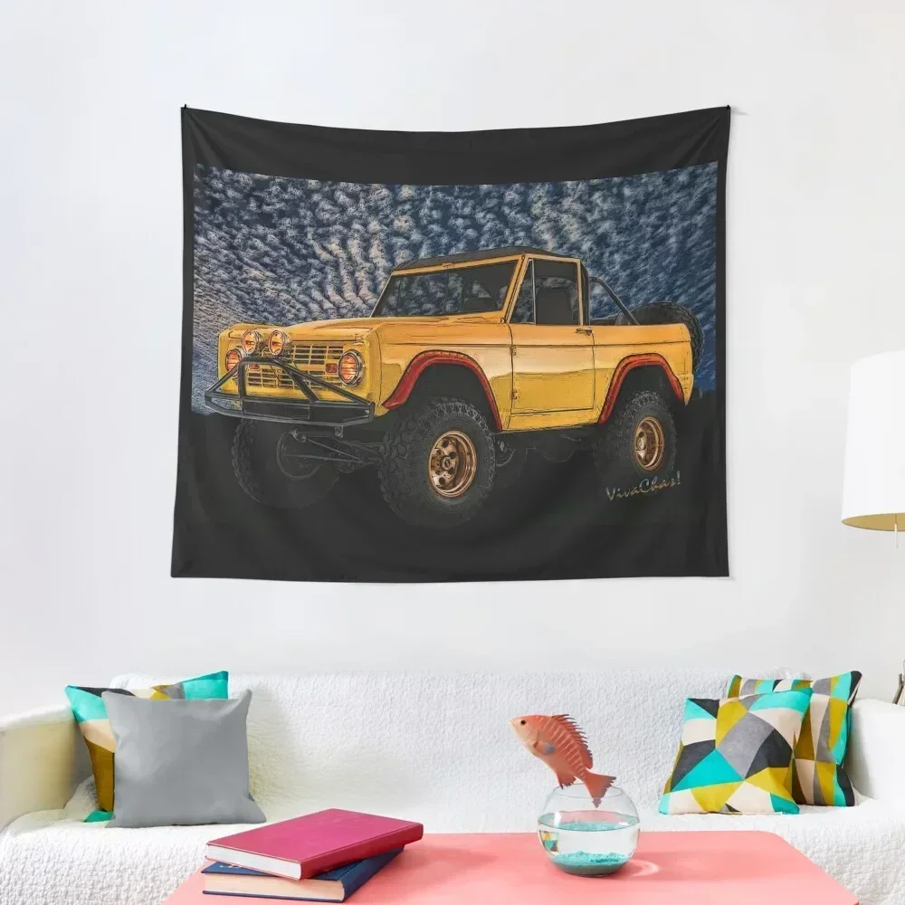 Yellow Dog Bronco Crisp Christmas Morning Romp Tapestry Home Decor Accessories Cute Room Things Decoration Bedroom Tapestry