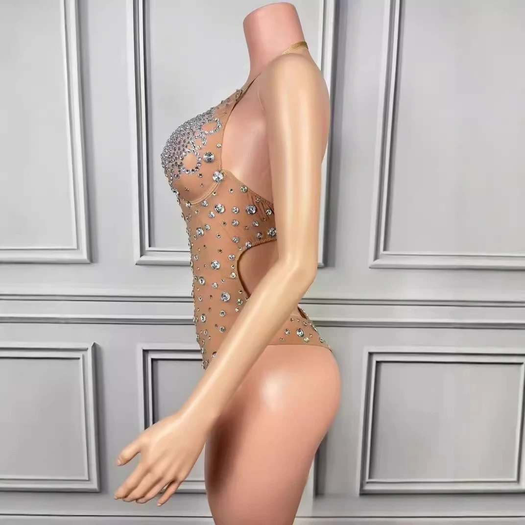 セクシーな海辺サーフ休暇絶妙なラインストーンビキニスパパーティースプリットツーピーススパイスガール水着 Vestidos De Noche Elegantes