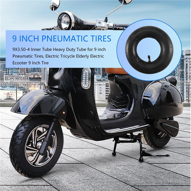 Stable-9X3.50-4 Inner Tube Heavy Duty Tube For 9 Inch Pneumatic Tires, Electric Tricycle Elderly Electric Ecooter 9 Inch Tire